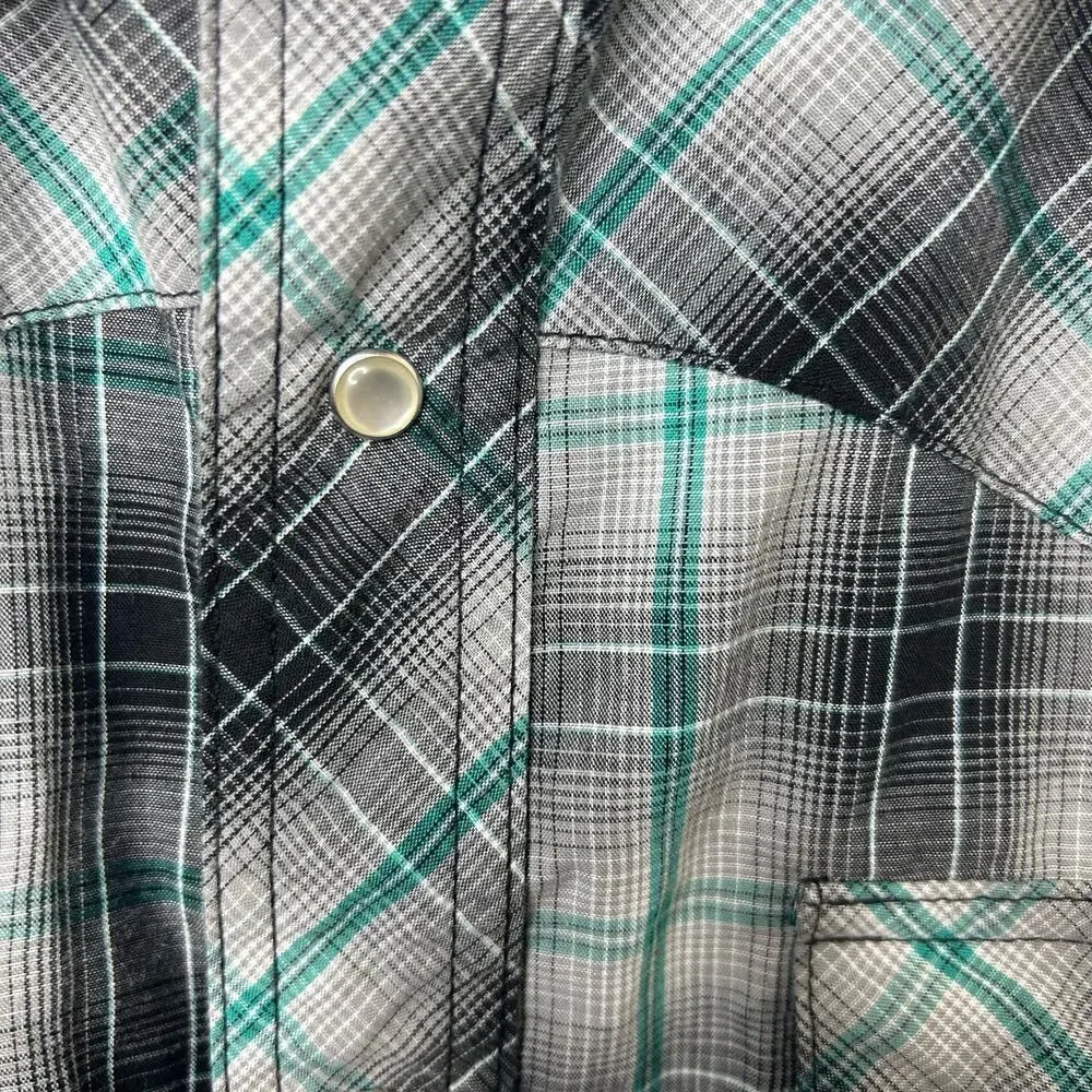 Wrangler Western Snap Shirt Size Large